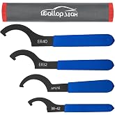 4Pcs Coilover Spanner Wrench Shock wrenches Adjustable Spanners Tool Set | 4 sizes：38-42, APU16, ER32, ER40; Easy to Carry； Easy to Use