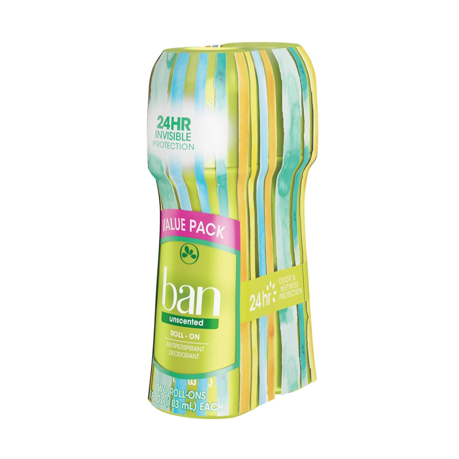 Ban Roll-On Antiperspirant Deodorant, Unscented, 1.5oz (Pack of 4) : Beauty