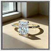 ZengoriGems Engagement Rings for Women 925 Sterling Silver 14K Gold Plated 1CT/2CT/3CT Brilliant Cut Square Cubic Zirconia CZ Wedding Promise Rings for Her Wedding Bands Size 5-9