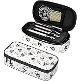 Aoojanu Cute Cartoon Raccoon Star And Heart Large Pencil Case, Pencil Pouch With Zipper Compartments Stationery Pencil Bag For Kids Teens Students School Supplies