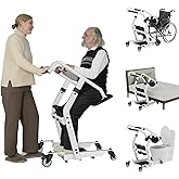 VOCIC Sit to Stand Lift, Patient Lift Chair Transport Unit with Wheels