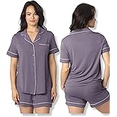 Kindred Bravely Clea Maternity Pajamas & Postpartum Lounge Sets for Women, Short Sleeve Nursing Pajamas