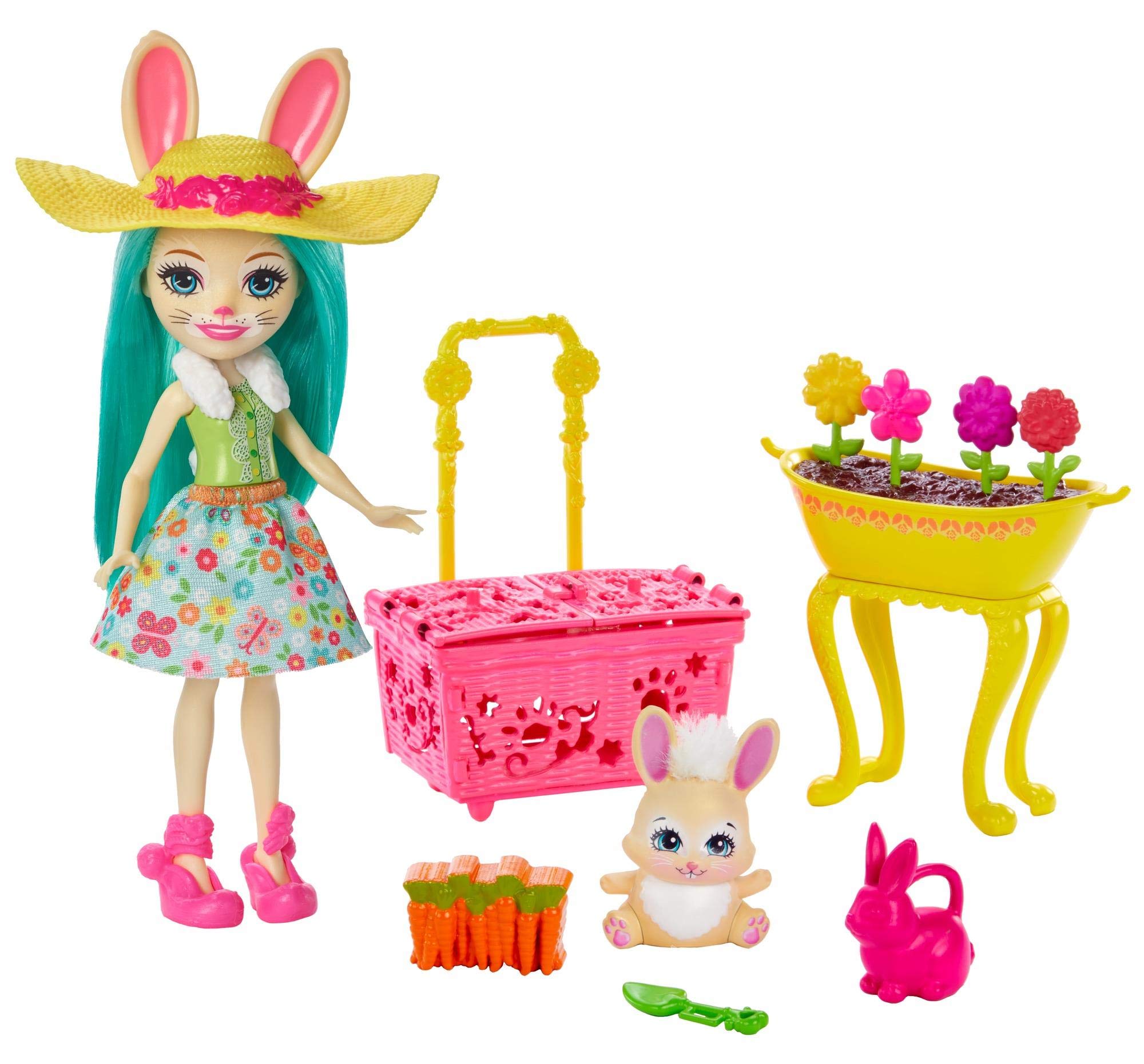 Enchantimals GJX33 Blooms PLAYSET with Fluffy Bunny Doll & MOP