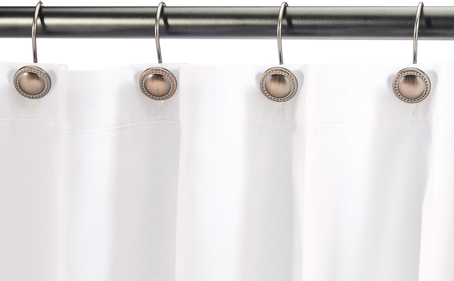  Basics Shower Curtain Hooks - Beaded Circle, Oil- Rubbed Bronze: Home & Kitchen