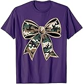 Camo Coquette Hunting Bow Women Veterans Deer Hunting Family T-Shirt