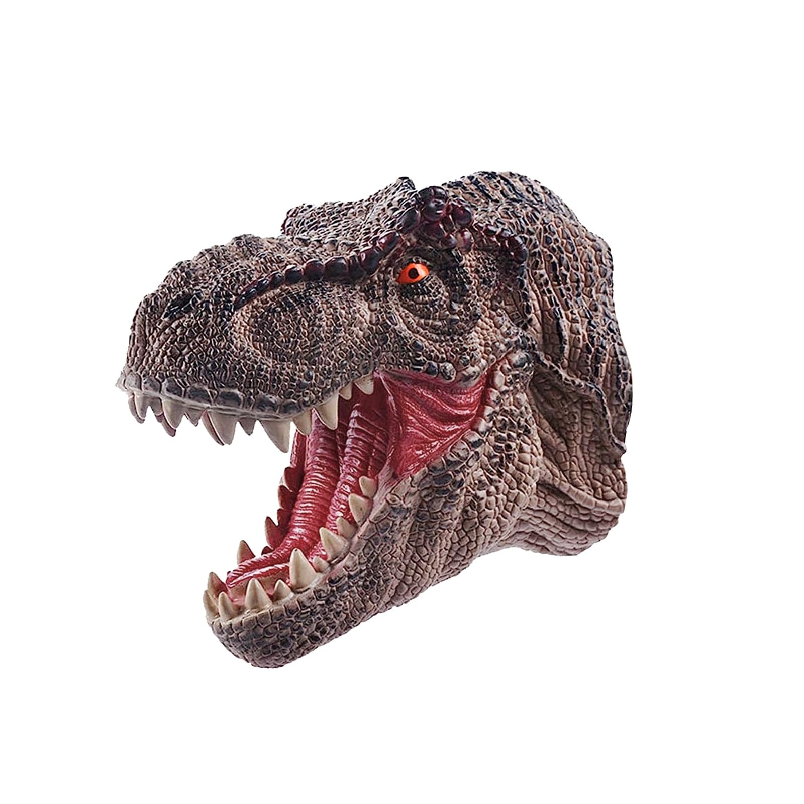 Andux Dinosaur Hand Puppet Realistic Soft Rubber Interactive Role Play Hand Puppet Toys DWST-01 (Tyrannosaurus Rex-Brown)