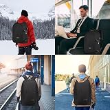 WENIG 17.3 Inch Travel Laptop Backpack Anti Theft USB Charge Port Black view 6