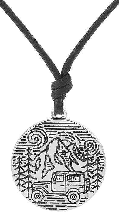 Amazon ソロモンの小さな鍵パンクキャンプgo Anywhere Vehicle Mountainアウトドアチャームチェーンholidayネックレスのギフト ネックレス 通販