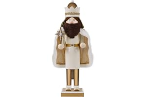 Joliyoou 15 inch Christmas Nutcracker, Wooden Nativity Nutcracker Collectible Jesus with Star Heirloom Gift, Hand-Painted Christmas Decor for Tabletop Mantel and Holiday Home Display