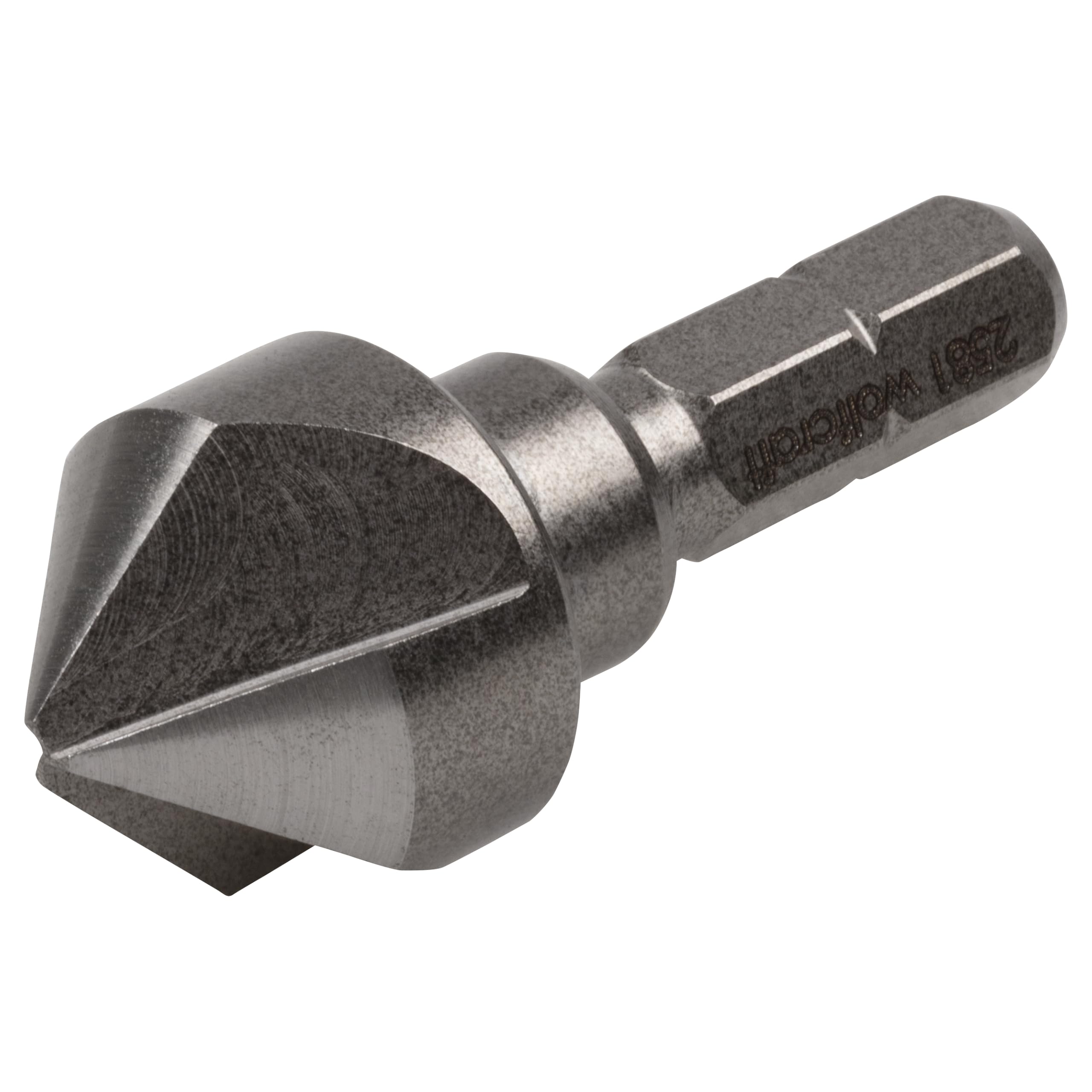 wolfcraft HSS Conical Countersink, Ø 16 mm, Hexagon Shank I 2581000 I For precise countersinking of drill holes for flush screw connections in metal and plastic