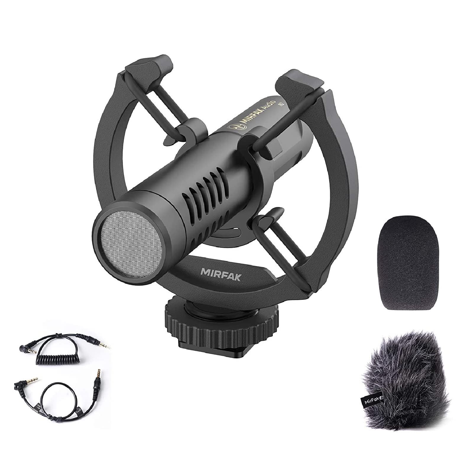 Mirfak MFA02 N2 Shotgun Mic Cardioid Condenser Micophone,Black