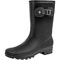 Amazon.com | Evshine Women's Mid Calf Rain Boots Waterproof Garden