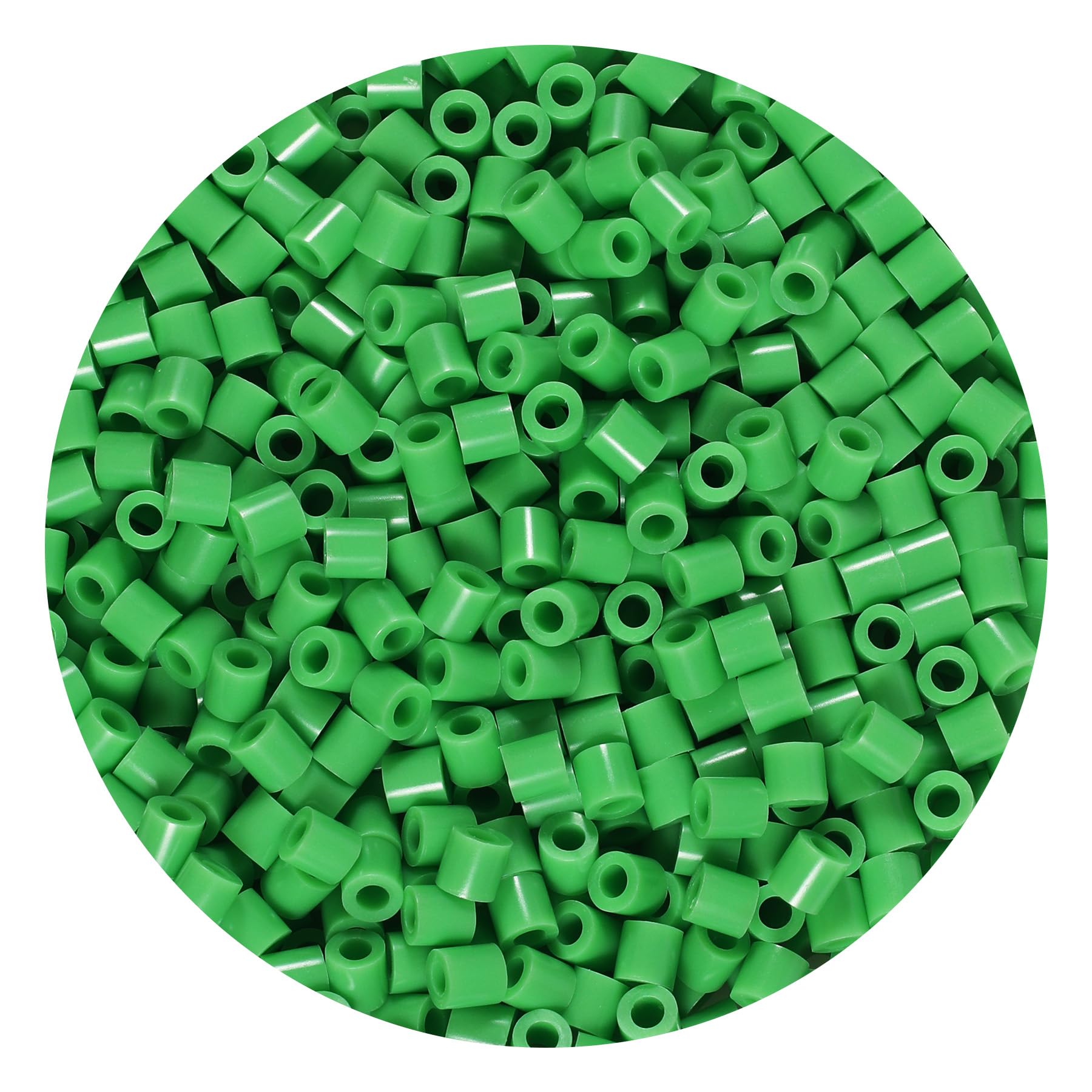 1000Pcs Loose Fuse Beads 5mm Bulk Refill Kit Fast Easy to Use Stress Relief Pixel Art Melting Beads for DIY Decor Crafts Creative Handmade Projects 3D Craft (Green 2)