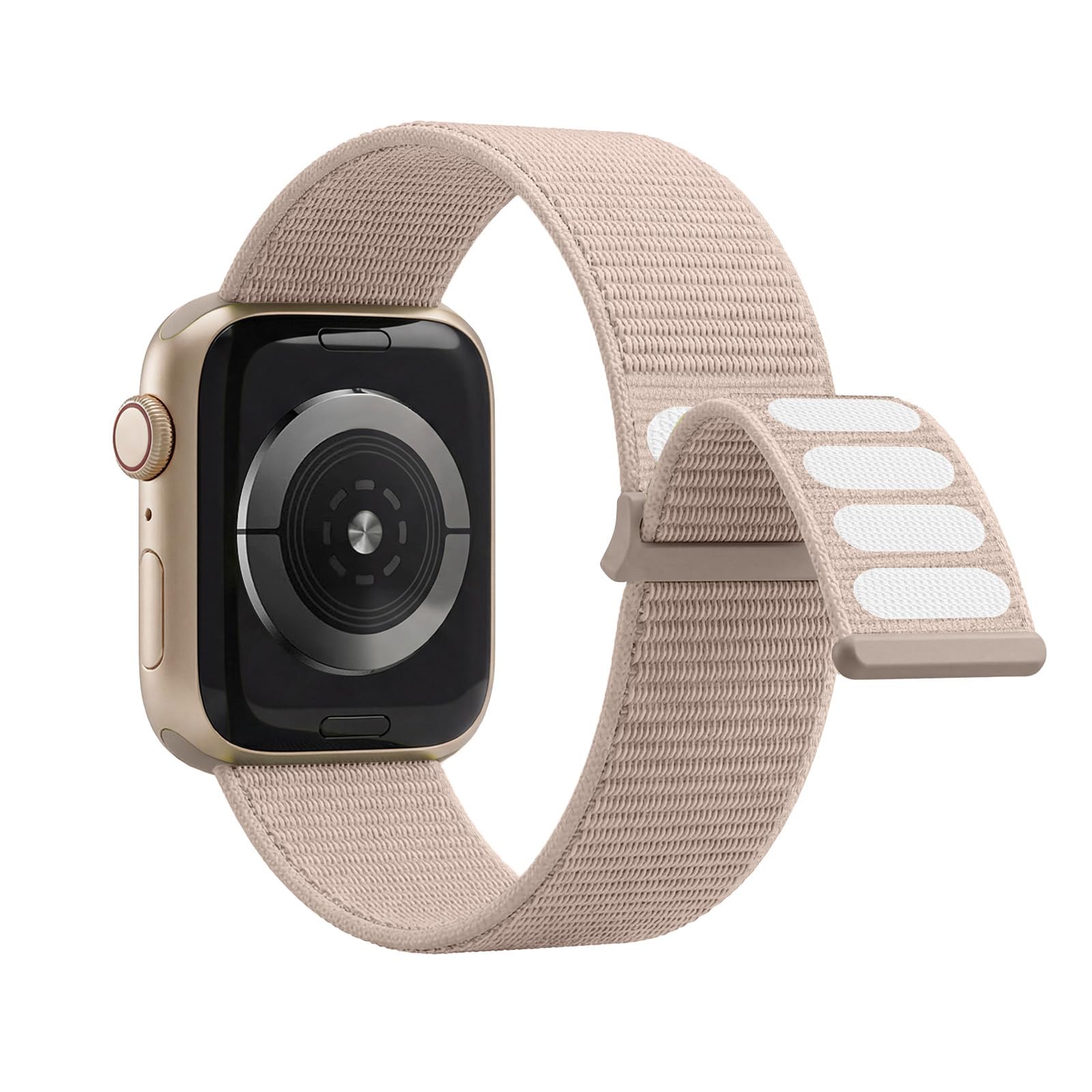 Lobnhot Nylon Strap Compatible for Apple Watch Straps 42mm 44mm 45mm 46mm, Adjustable Soft Sports Band Compatible with iWatch Series 10 9 8 SE 7 6 5 4 3 2 1, Rose-Pink