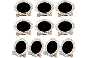 DBLOSP Mini Chalkboard Signs, 20 Pack Small Chalkboard Labels Table Signs with Easel Stand and 2 Chalk Markers,Small Blackboards for Weddings, Buffet, and Parties