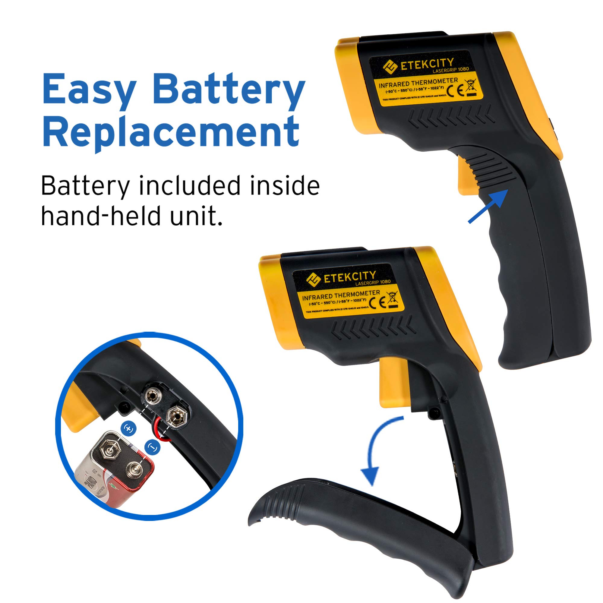 Etekcity Lasergrip 1080 NonContact Digital Laser Infrared Thermometer