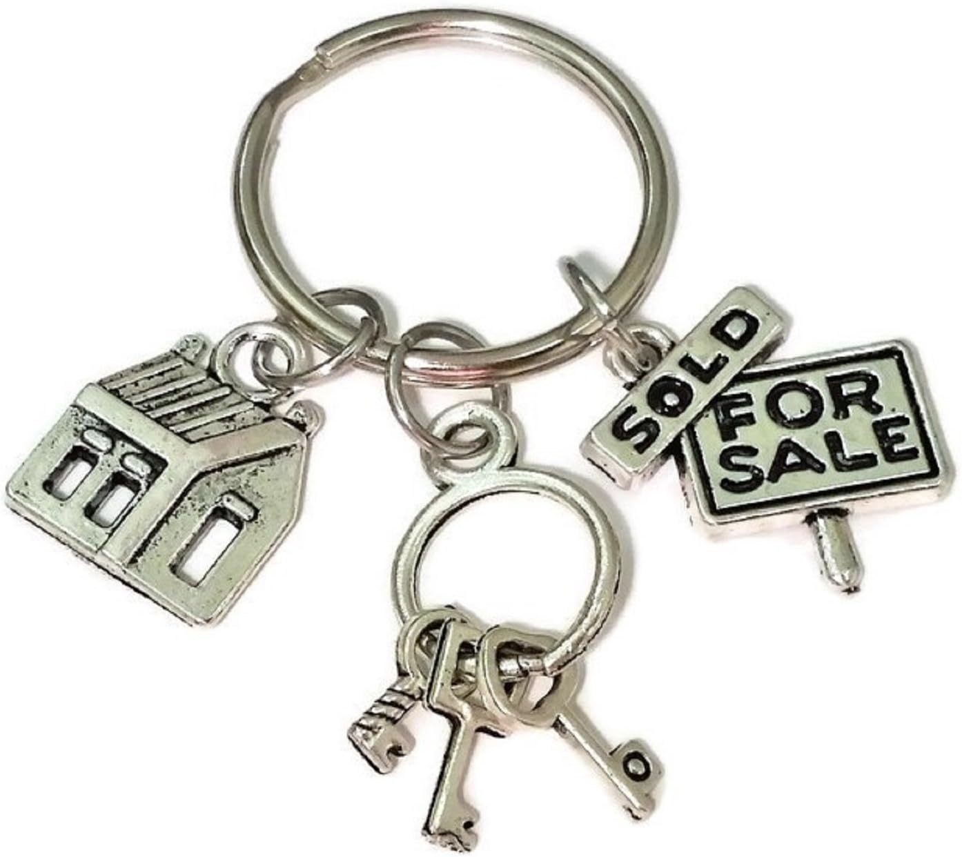 Realtor Keychain, Realtor Key Ring, House Charm Keychain, Real Estate Broker