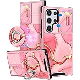 Buleens for Samsung Galaxy S23 Ultra Case - with Ring Stand & Camera Cover Aesthetic Cute Designed Women Girls Girly Kawaii Unique Fun for Samsung S23 Ultra Phone Case Compatible with Magsafe