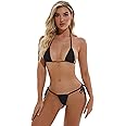 Oneheekini Cheeky Thong Bikini Mini String Swimsuits with Ties for Women