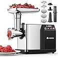 AAOBOSI Meat Grinder Electric 3000W Max with Touch Color Screen, Auto-Reverse & Built-in Storage - 3 Speed Settings,Grinding, Sausage & Kibbe Making for Home Use, Stainless Steel