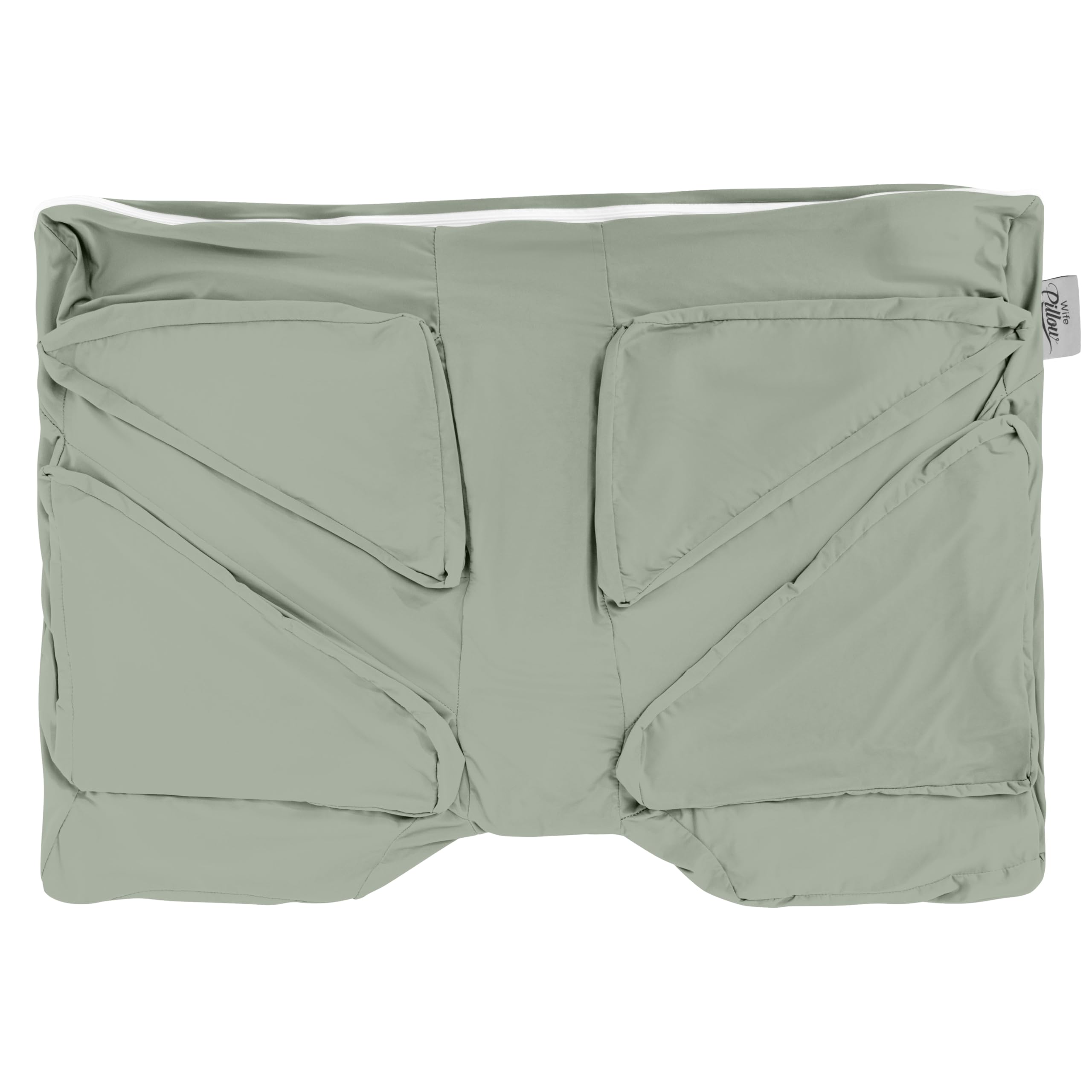 Photo 1 of Wife Pillow Cooling Pillowcase: Q-Max 0.4 Cool Fabric, Buttery-Soft, Breathable, Silky-Smooth & Skin Friendly. Washable Cover with Zipper. Designed for Comfortable and Refreshing Sleep, Sage Slumber