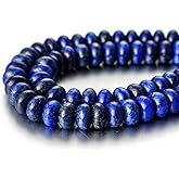 5x8mm Natural Beads Rondelle Spacer Loose Beads for Jewelry Making DIY Crafts Design Handcraft Making 1 Strand 15.5"(Lapis Lazuli)