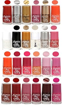 Fashion Bar Gel Style Nail Paint Pack Of 24 Combo