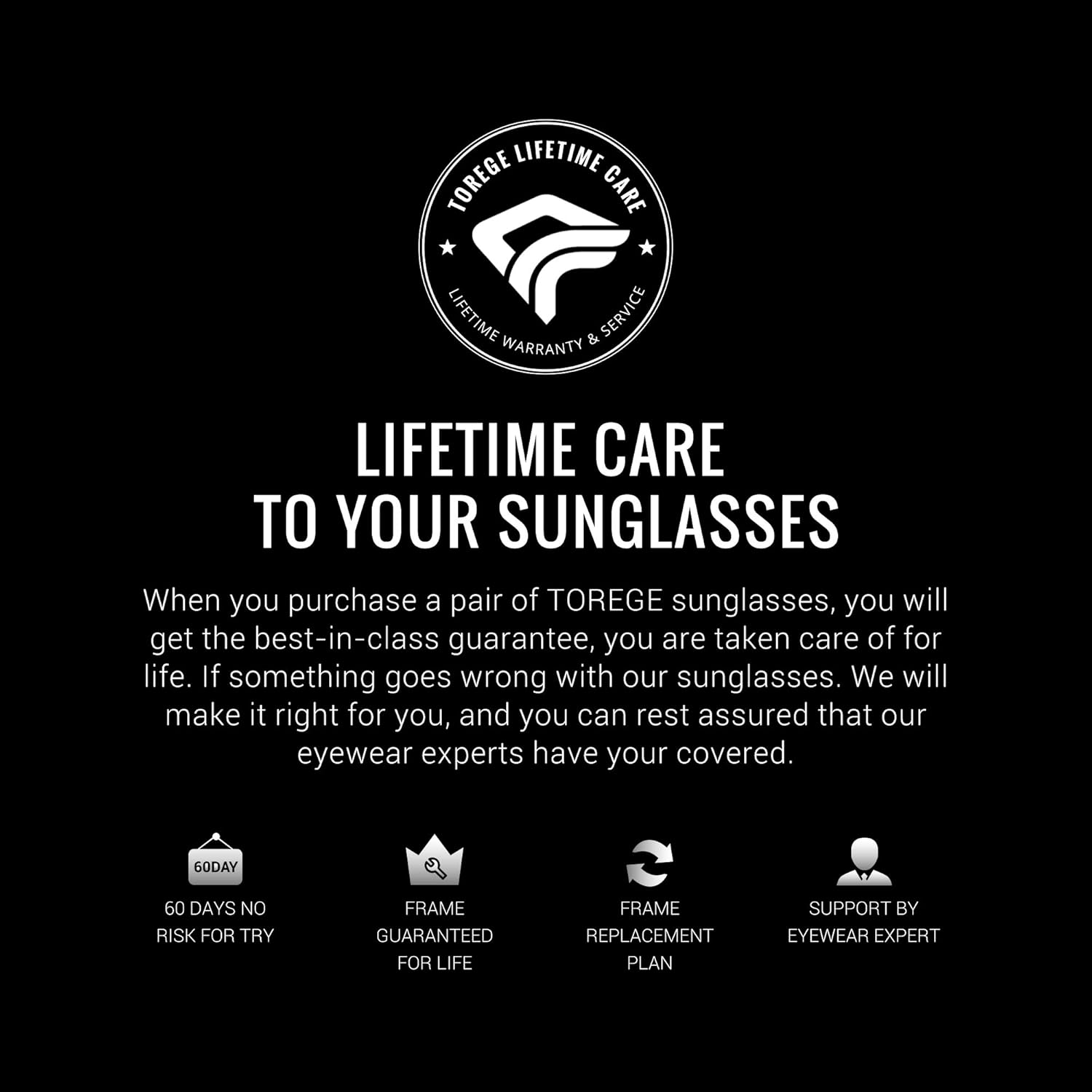 TOREGE Polarized Sports Sunglasses with 5 Interchangeable Lenes for Men Women Cycling Running Driving Fishing Golf Baseball Glasses TR002 (Black&Ice Blue Lens): Clothing