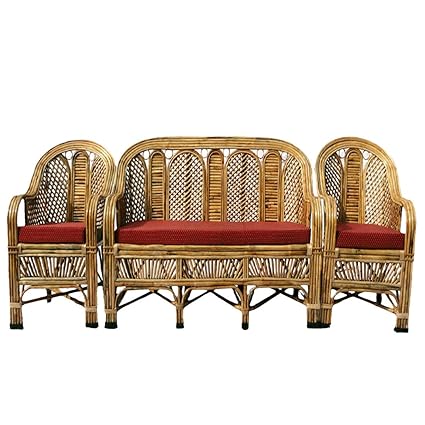 Cane Sofa Set With Table Light Weight Eco Friendly Amazon In