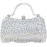 Evening Bag Clutch Purses for Women Small Fringe Rhinestone Purse Party Shoulder Handbags Mini Diamond Wedding Crossbody Bag