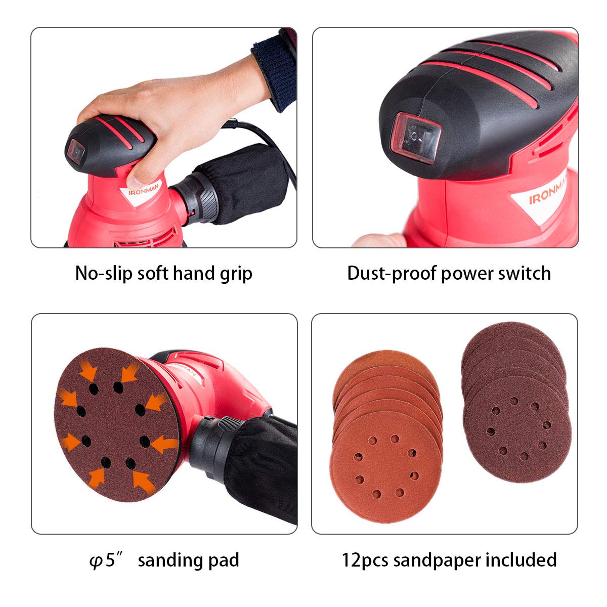 Goplus SU-1316-TE Random Orbital Sanders product image 3