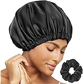 Satin Bonnet Silk Bonnet for Sleeping Women Double Layer Hair Bonnet Wrap Sleep Cap Gifts for Women Curly Hair