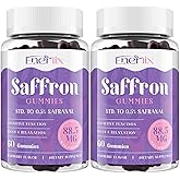 Enerlix Saffron Gummies 88.5 mg with Magnesium, Max Strength Saffron Supplements with St. John’s Wort, GABA, Rhodiola, Rosemary & Passion Flower Extracts for Mood, Focus - 120 Servings