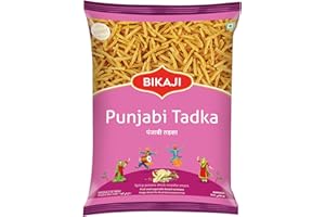 Bikaji Punjabi Tadka Snack Mix – 7.05 oz & Shoestring Potato Sticks – Spicy Thick Potato Noodle Snack | Crunchy & Savory Ready-to-Eat Indian Snacks | Healthy Snacks, Protein-Rich, Tea-Time, Bar & Party Snacks for Adults | Authentic Namkeen with Bold Spices, Made with Premium Indian Ingredients | Holiday Party Snack | Perfect for Gifting & Celebrations
