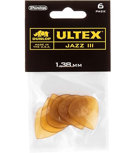 Amazon.com: Dunlop 427R2.0 Ultex® Jazz III, 2.0mm, 24/Bag