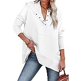 onlypuff Oversized Pulllover Hoodies for Women Fall Fashion Sweatshirts Teen Girls Hooded Tunic Tops