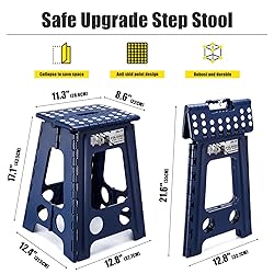 Delxo Folding Step Stool 17.5 Inch,Heavy Duty Step