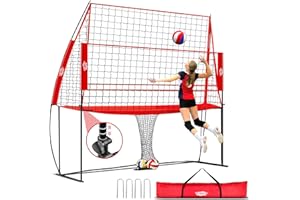 PLAYAPUT Volleyball Training Equipment,Height Adjustable Volley Ball Practice Net Station for Serving, Spiking, Hitting Practice,Easy Setup Volleyball Net for Backyard Indoor Outdoor with Carryingbag