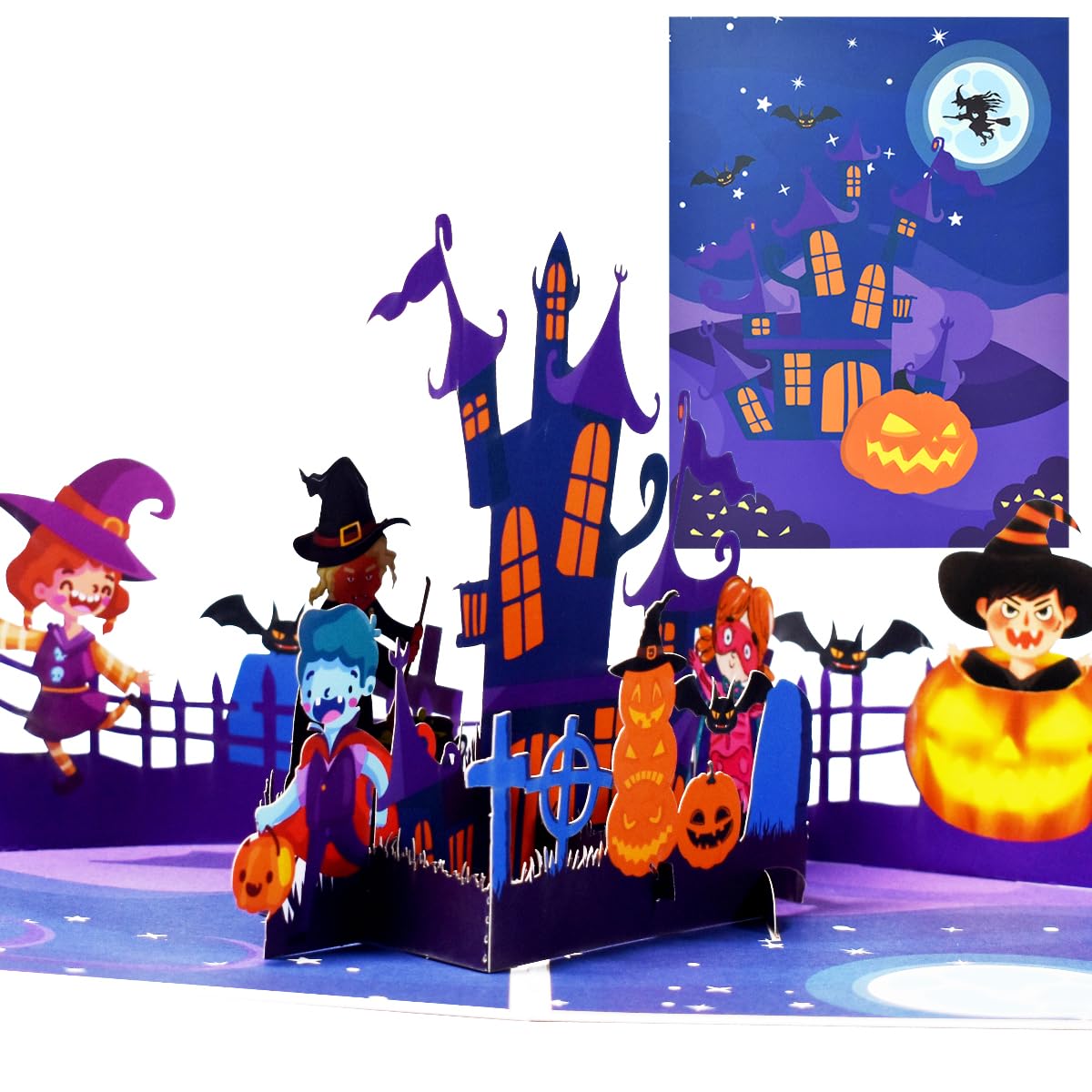 CNLITIHEKA Pop Up Cards - 3D Spooky Halloween Greeting Cards for Kids, Family & Friends - Envelope Included