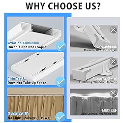 KUZRZNH Double Row Curtain Track Ceiling
