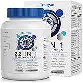 Brain Supplements for Memory and Focus, Clarity & Cognitive Improvement, 300mg Alpha GPC, CDP-Choline, DHA, Lion’s Mane, L-Theanine, Vitamin B6 B12 & Phosphatidylserine for Men & Women, 90 Capsules