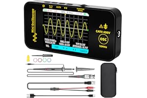 MAXRIENY BSIDE Handheld Oscilloscope 3.2'' TFT Display Portable Digital Oscilloscope 10MHz Bandwidth Automotive Oscilloscope 48MSa/s Sampling Rate Trigger Function Auto/Nomal/Single