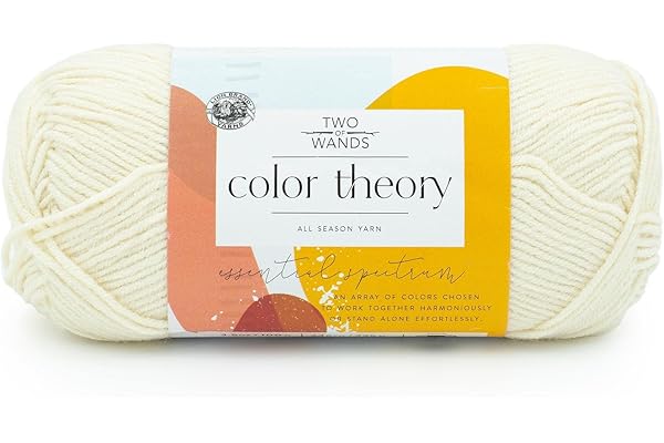 Lion Brand Yarn, Color Theory Worsted Weight Yarn for Knitting and Crochet, Ivory, 1 Pack, Acrylic Fiber with Modern Color Palette, Perfect for Sweaters, Hats and Cozy Blankets