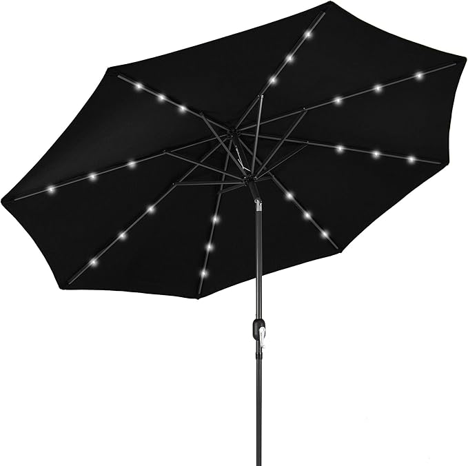 best choice products 10ft solar led patio offset umbrella