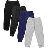 Studio 3 Boy’ Sweatpants – 4 Pack Active Fleece Jogger Pants