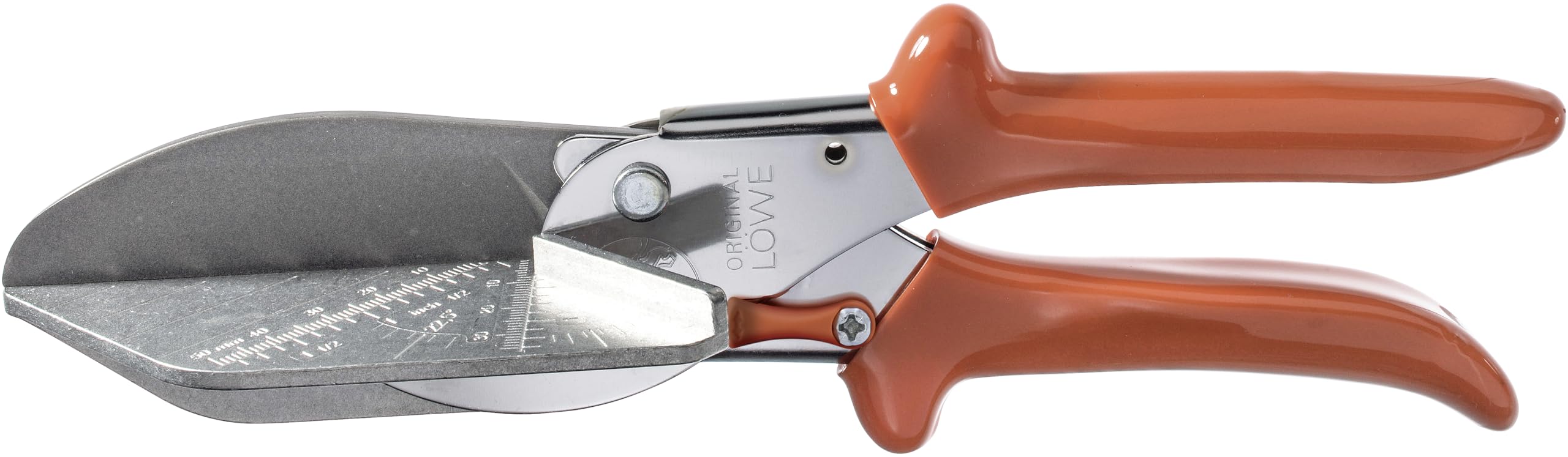 Original LÖWE Professional Mitre Scissors 3.304 with 45° Stops for Professional Use in Industry and Trade - Mitre Cutter for Precise Cut on Leather Plastic Wood PVC Rubber Metal