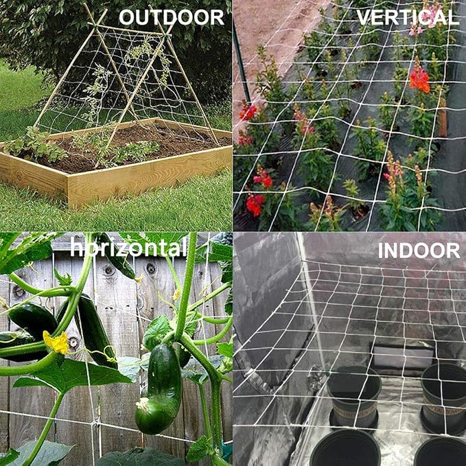 DOMDIL - Red de Apoyo para Plantas trepadoras, Red de Nailon para ...