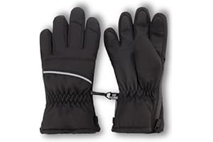Andy & Evan Kids' Waterproof Snow Gloves Winter Gloves Side Zippers Touchscreen Ski Snowboard Sledding w/Warm Fleece Palms