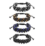 Jovivi 4pcs Mens Lava Rock Stone Essential Oil