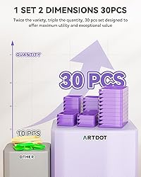 ARTDOT 30-Piece Stackable Tray Set for Diamond Art